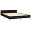 sengeramme uden madras 140x200 cm stof sort