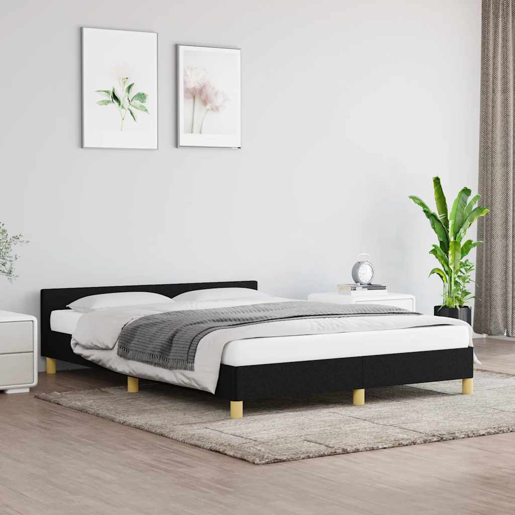 sengeramme uden madras 140x200 cm stof sort