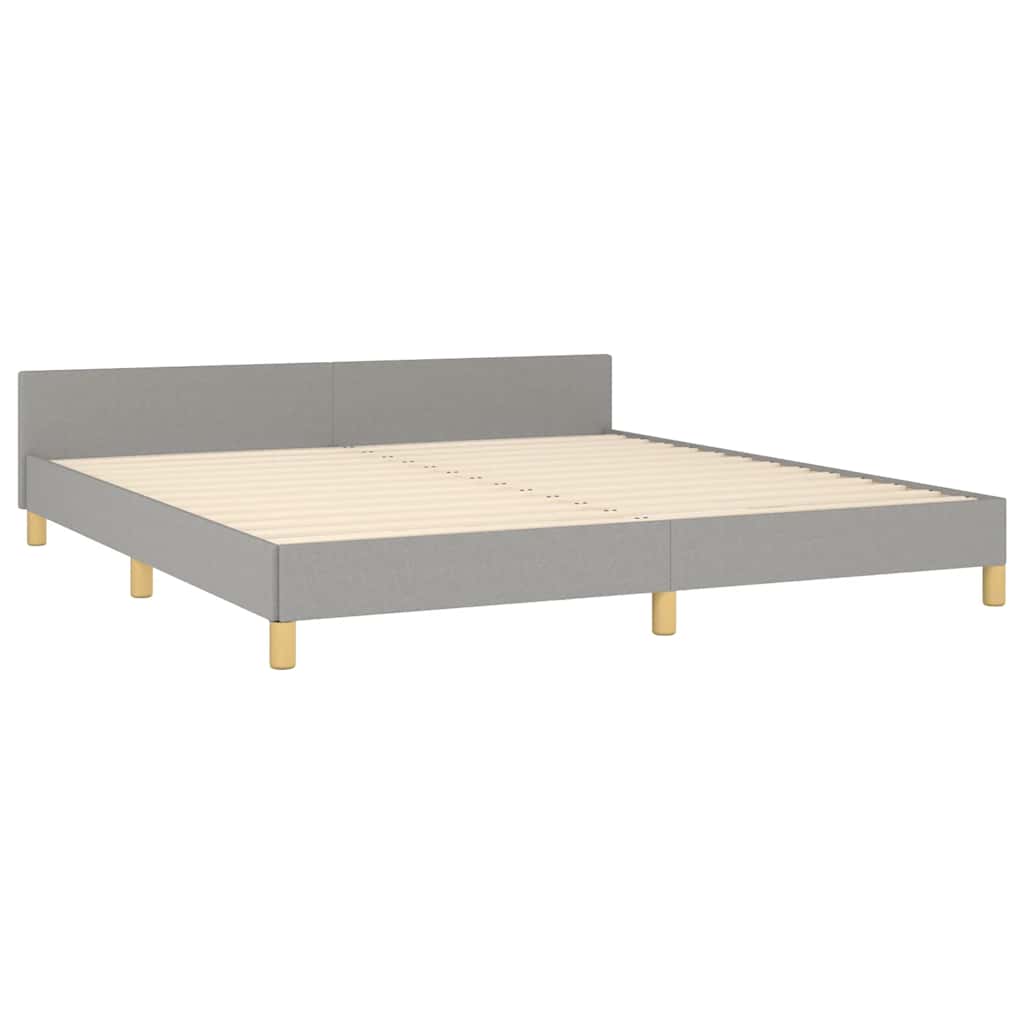 sengeramme uden madras 160x200 cm stof lysegrå
