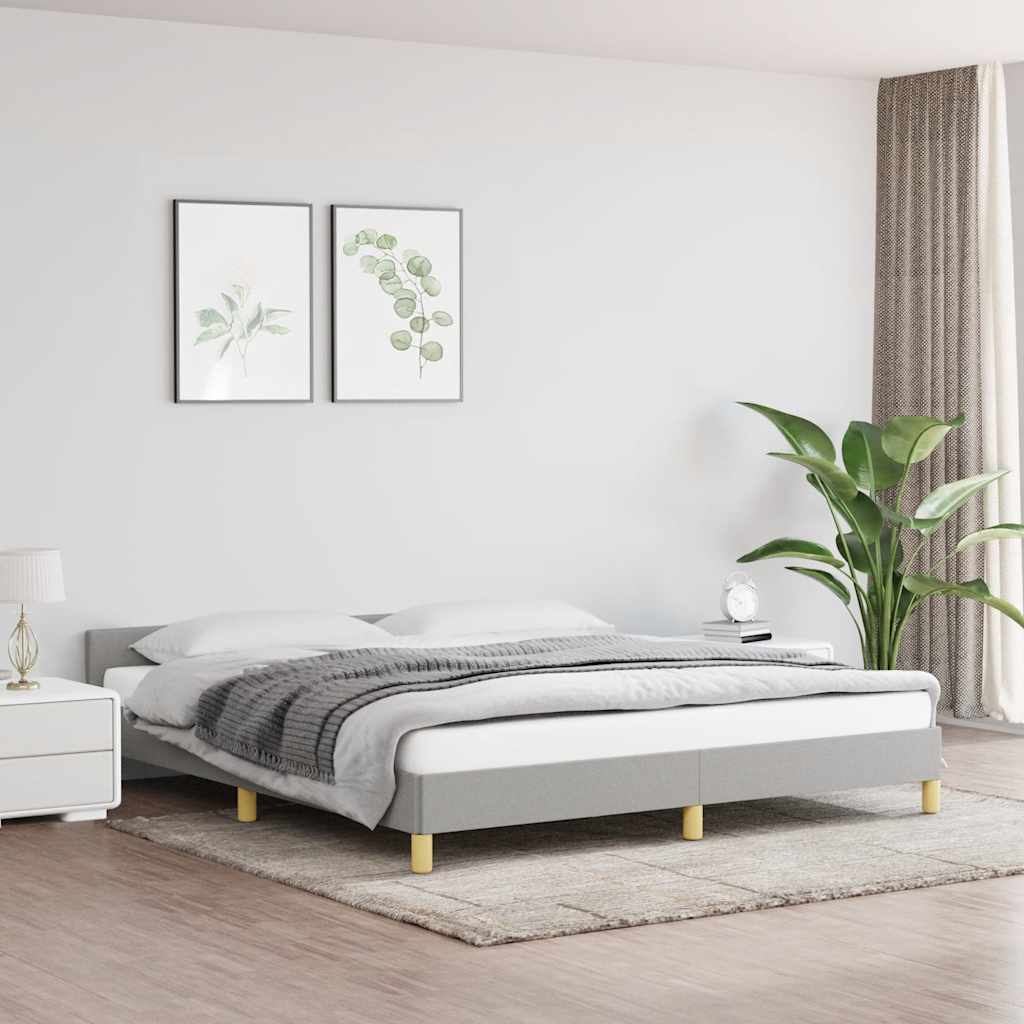 sengeramme uden madras 160x200 cm stof lysegrå