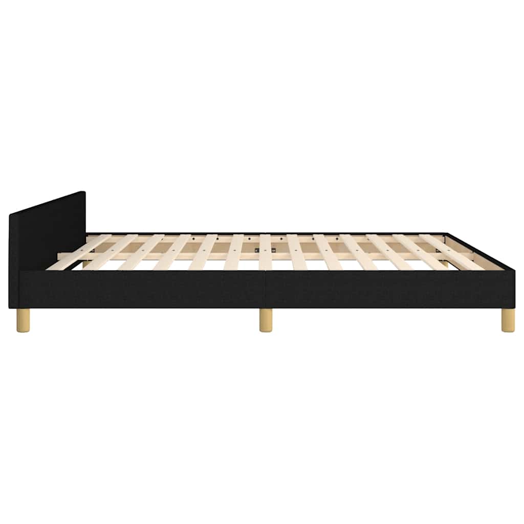 sengeramme uden madras 160x200 cm stof sort
