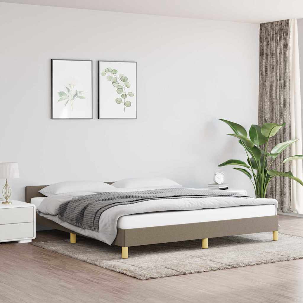 sengeramme uden madras 160x200 cm stof gråbrun