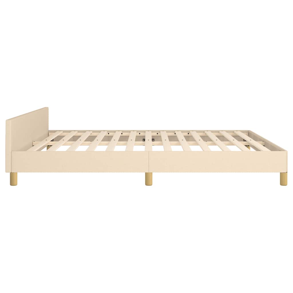 sengeramme uden madras 160x200 cm stof cremefarvet