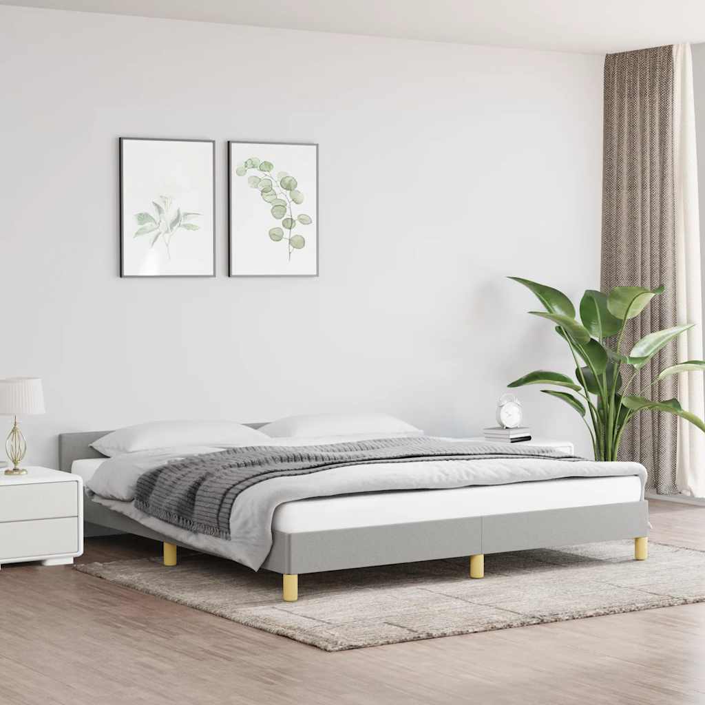 sengeramme uden madras 180x200 cm stof lysegrå