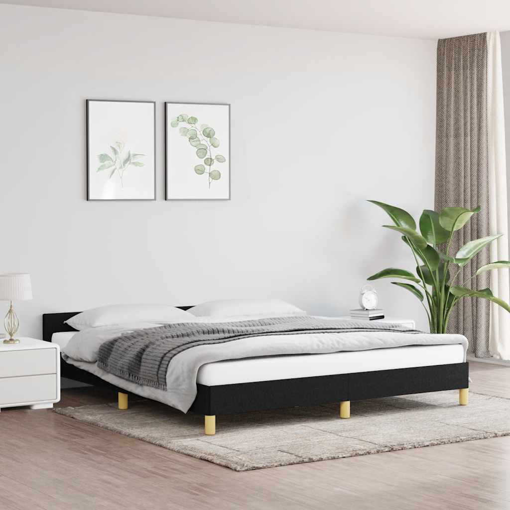 sengeramme uden madras 180x200 cm stof sort