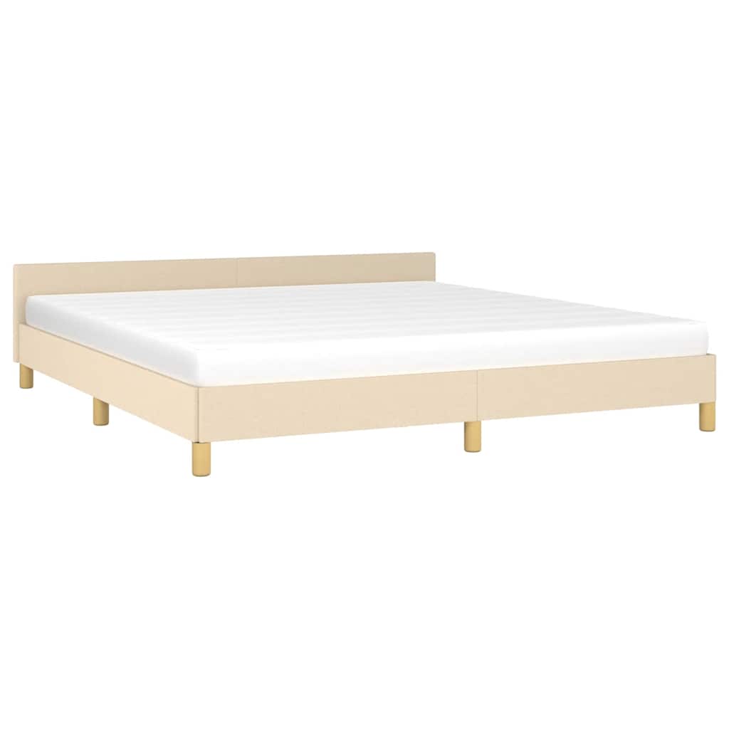 sengeramme uden madras 180x200 cm stof cremefarvet