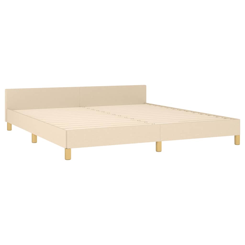 sengeramme uden madras 180x200 cm stof cremefarvet