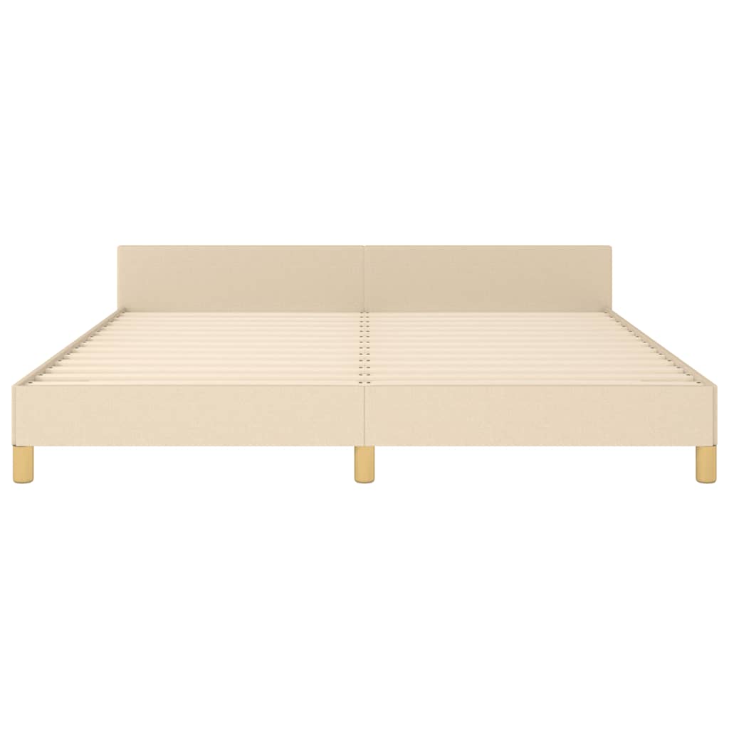 sengeramme uden madras 180x200 cm stof cremefarvet