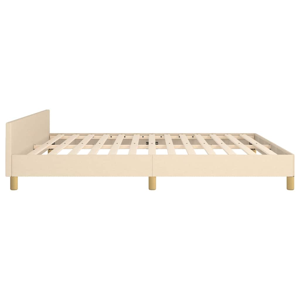 sengeramme uden madras 180x200 cm stof cremefarvet