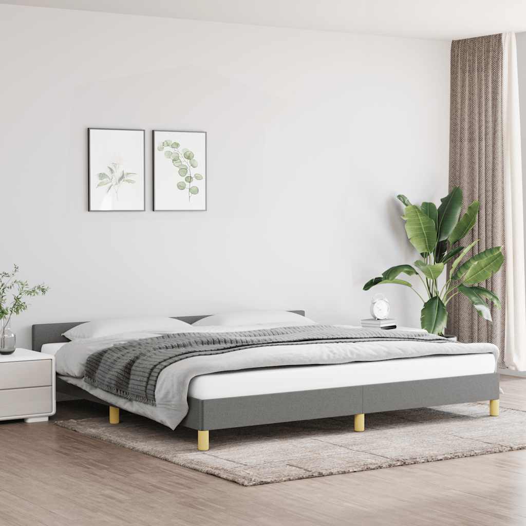 sengeramme uden madras 200x200 cm stof mørkegrå