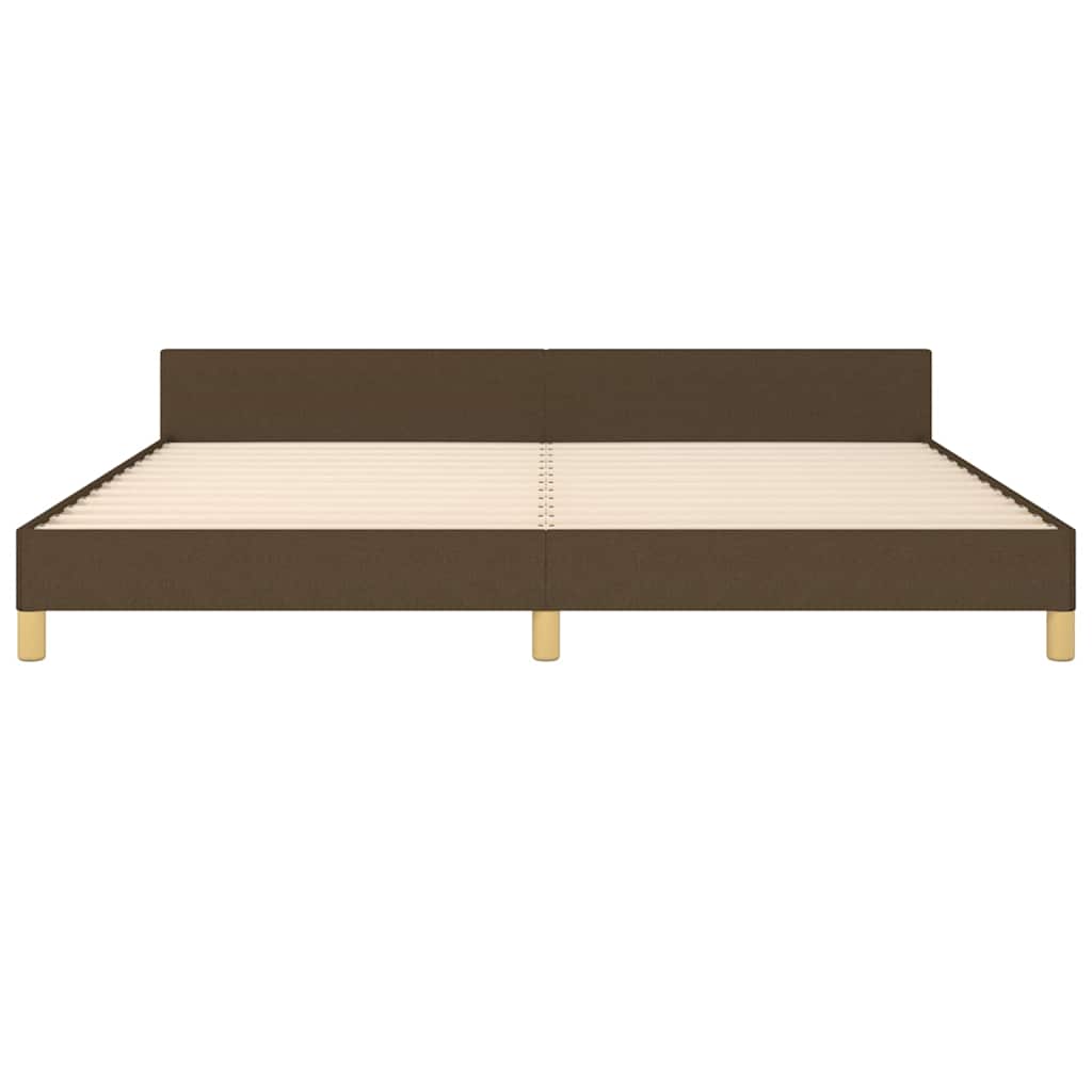 sengeramme uden madras 200x200 cm stof mørkebrun