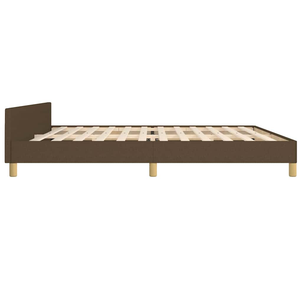 sengeramme uden madras 200x200 cm stof mørkebrun