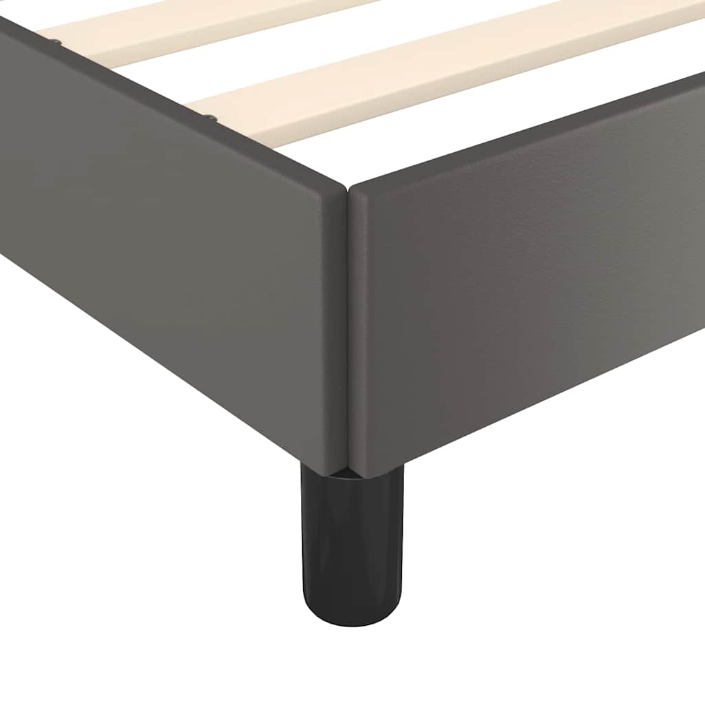 Sengeramme med hovedgærde uden madras Grå 80x200 cm