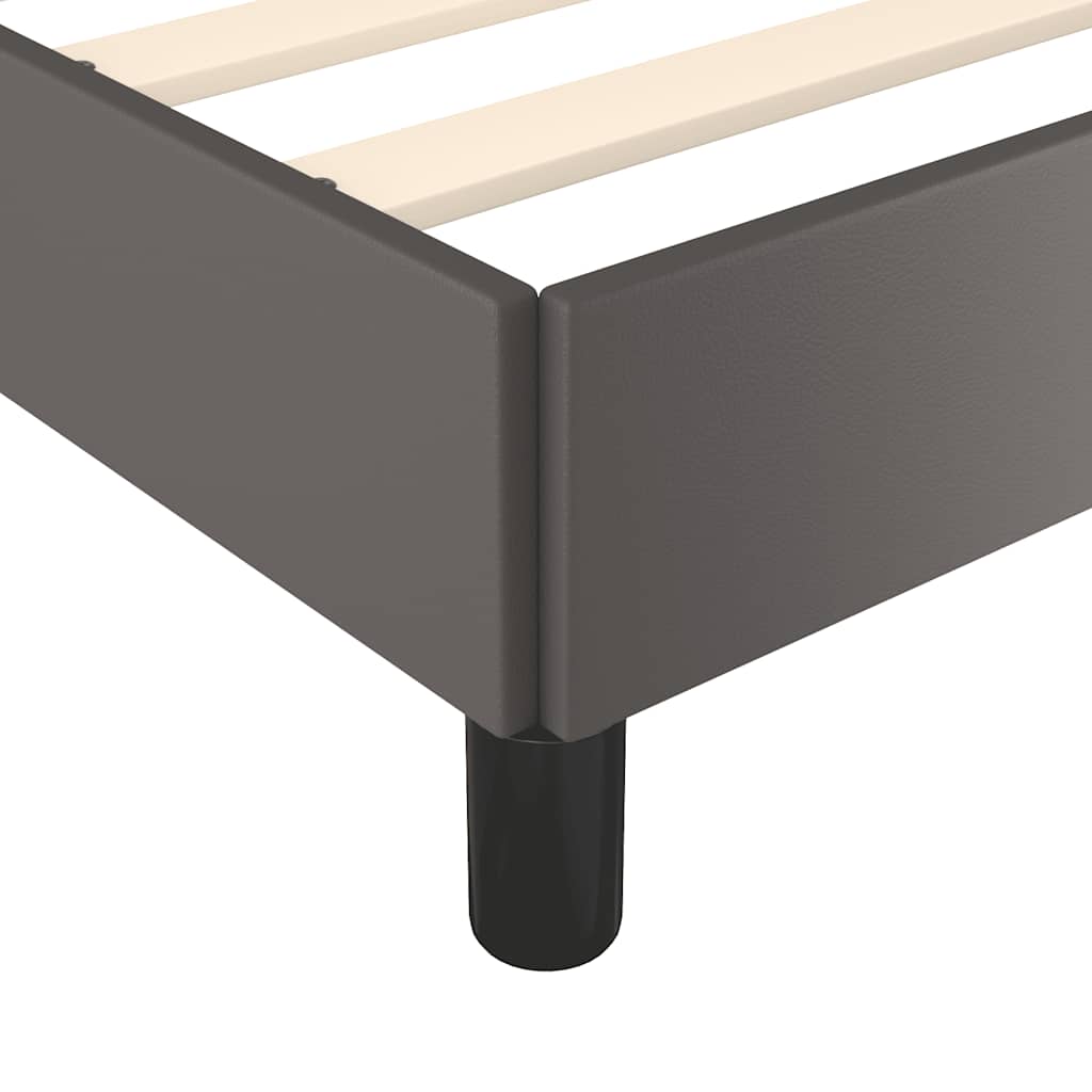 Sengeramme med hovedgærde uden madras Grå 90x190 cm