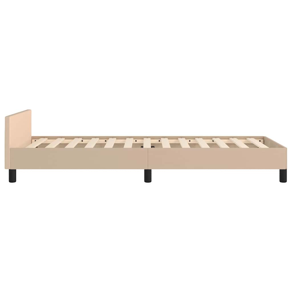 Sengeramme med hovedgærde uden madras Cappuccino 90x190 cm