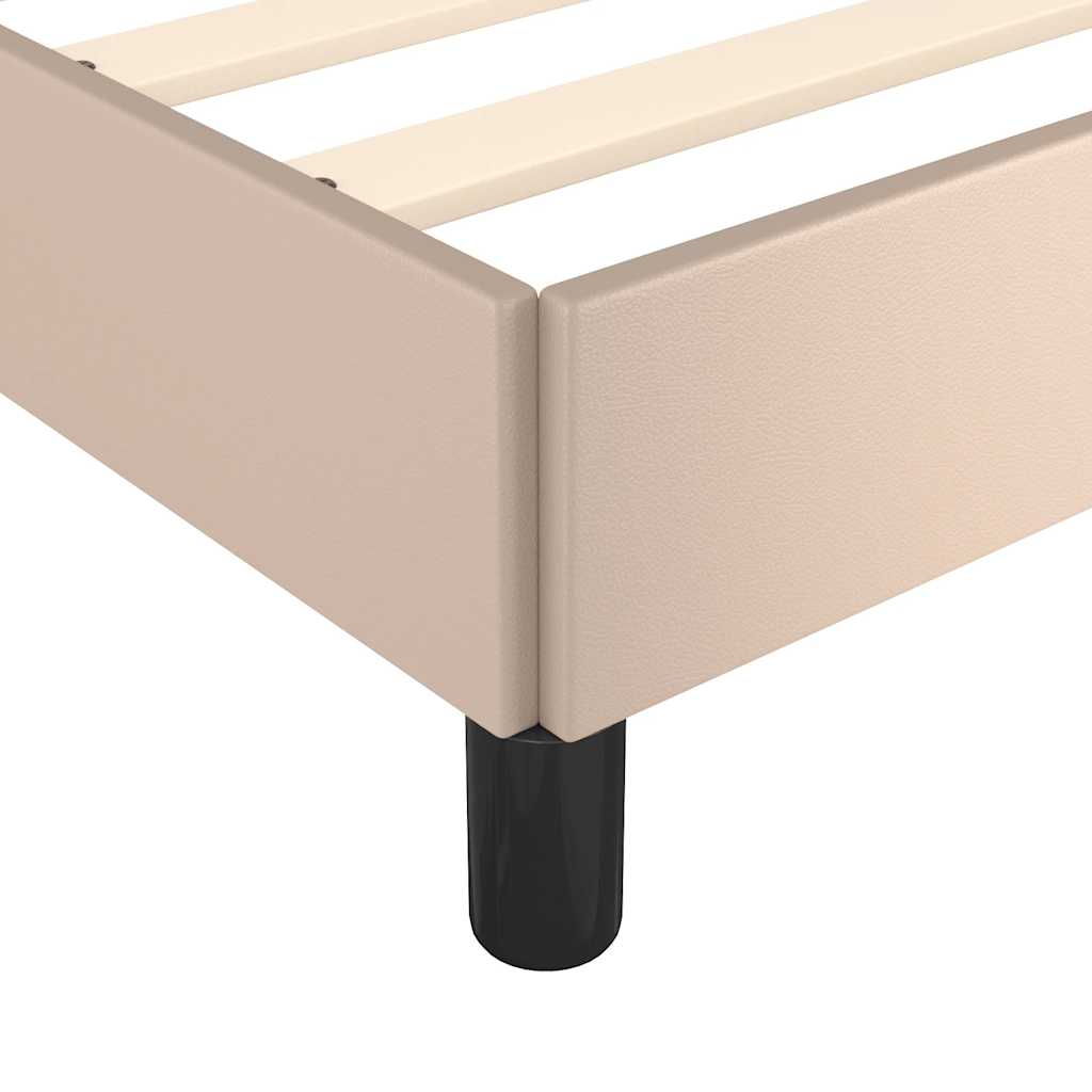 Sengeramme med hovedgærde uden madras Cappuccino 90x190 cm