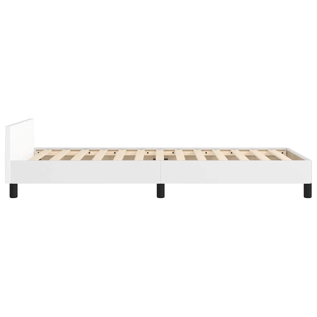 Sengeramme med hovedgærde uden madras Hvid 100x200 cm