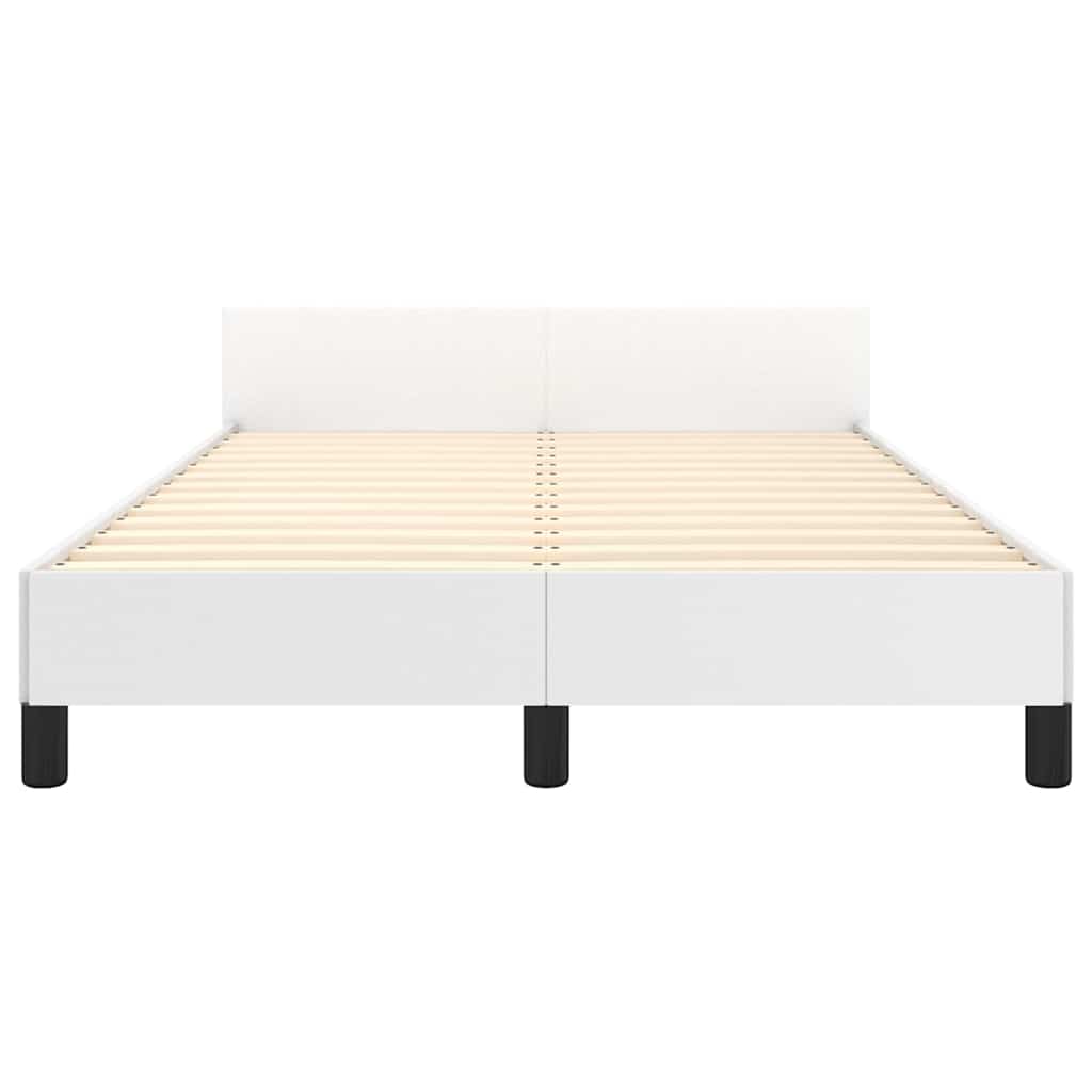 Sengeramme med hovedgærde uden madras Hvid 120x200 cm