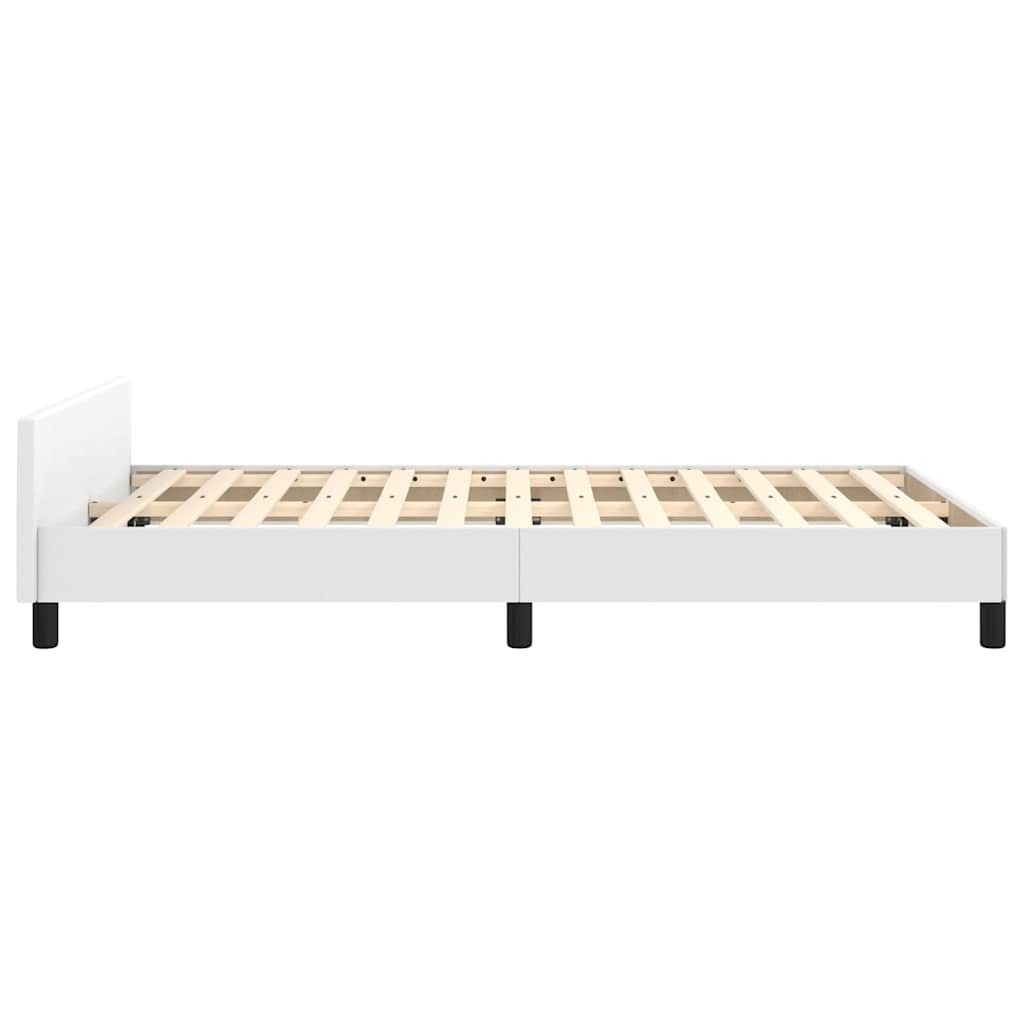 Sengeramme med hovedgærde uden madras Hvid 120x200 cm