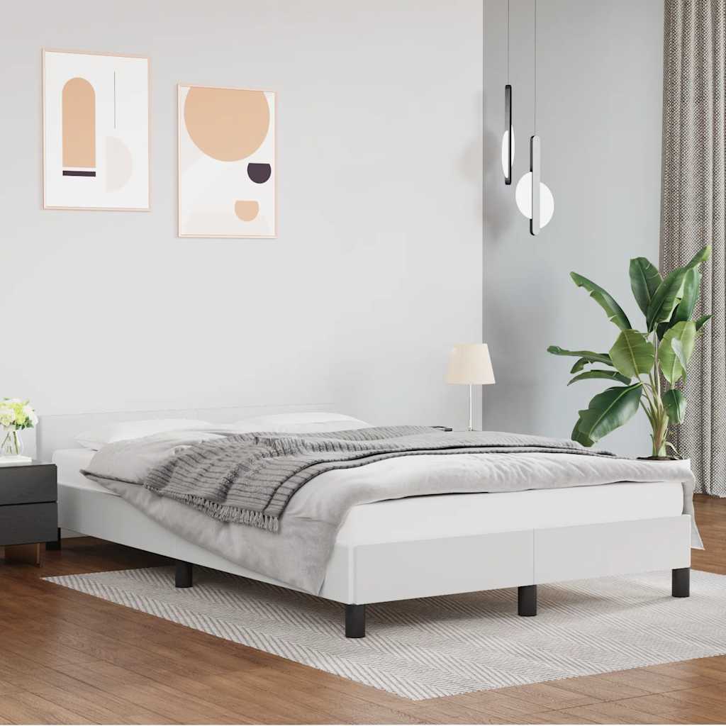 Sengeramme med hovedgærde uden madras Hvid 120x200 cm
