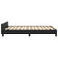 Sengeramme med hovedgærde uden madras Sort 140x190 cm
