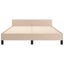 Sengeramme med hovedgærde uden madras Cappuccino 140x190 cm