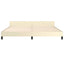 Sengeramme med hovedgærde uden madras Creme 200x200 cm
