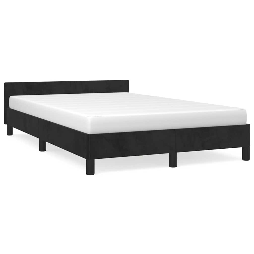 Sengeramme uden madras Sort 120x200 cm Fløjl