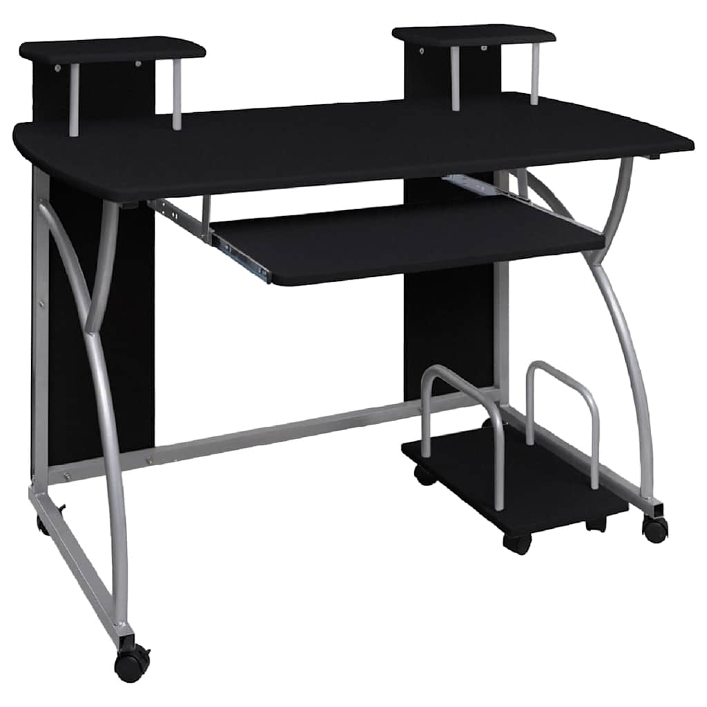 computerbord 110x52x88,5 cm konstrueret træ sort