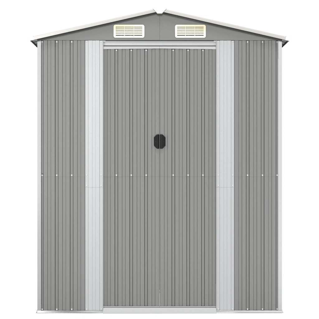 haveskur 192x108x223 cm galvaniseret stål lysegrå