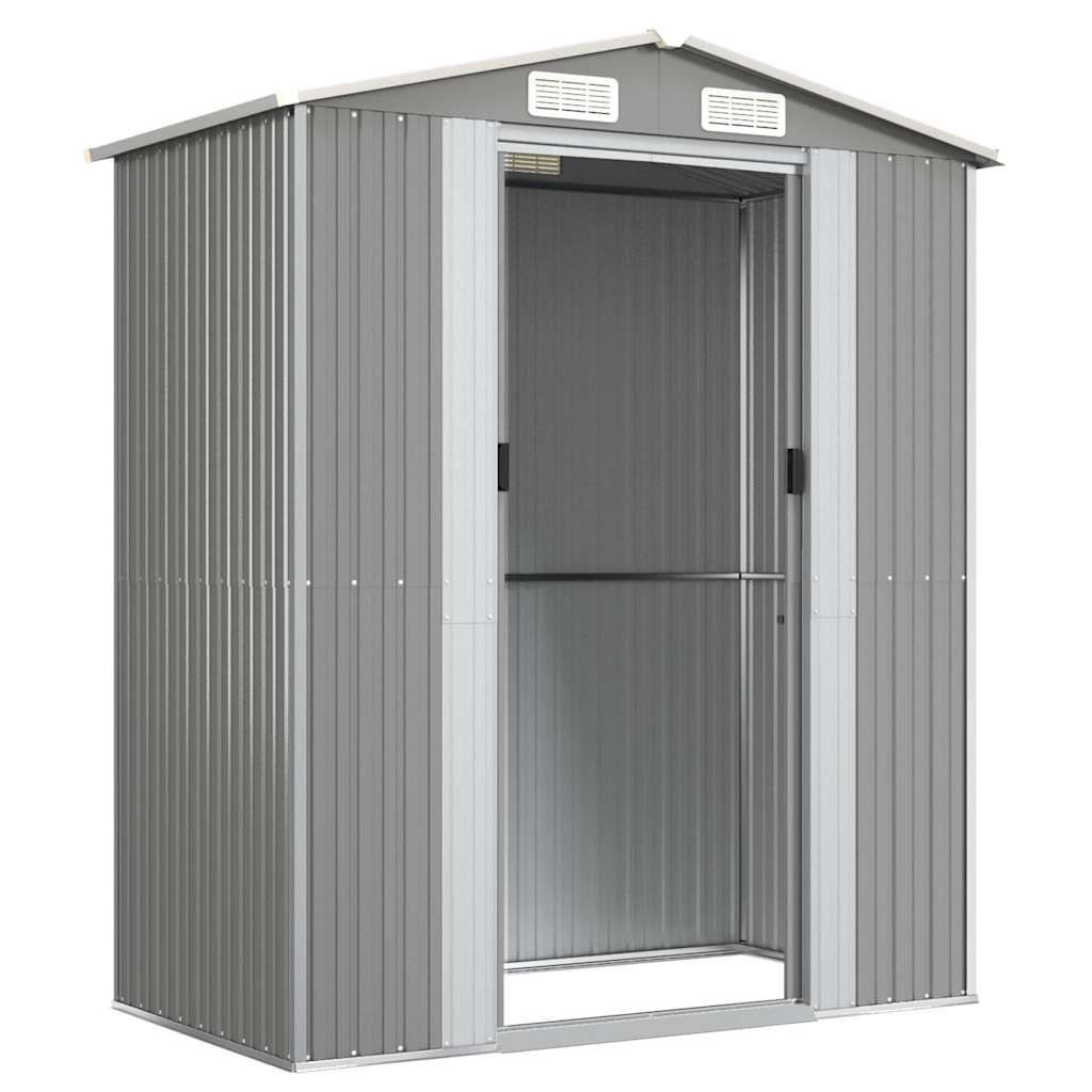 haveskur 192x108x223 cm galvaniseret stål lysegrå