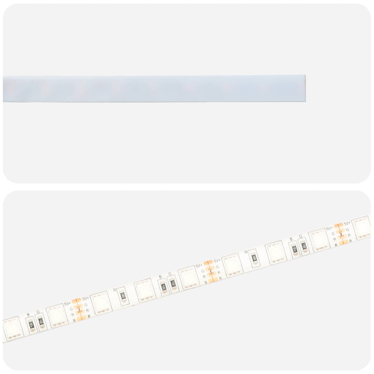 LED Strip 2 stk. Sort SMD5050