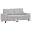 2-personers sofa 140 cm mikrofiberstof lysegrå