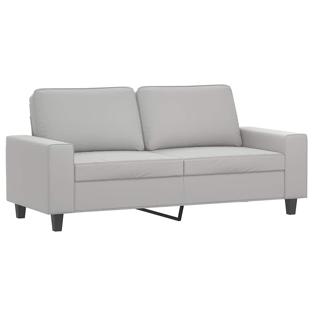 2-personers sofa 140 cm mikrofiberstof lysegrå