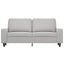 2-personers sofa 140 cm mikrofiberstof lysegrå