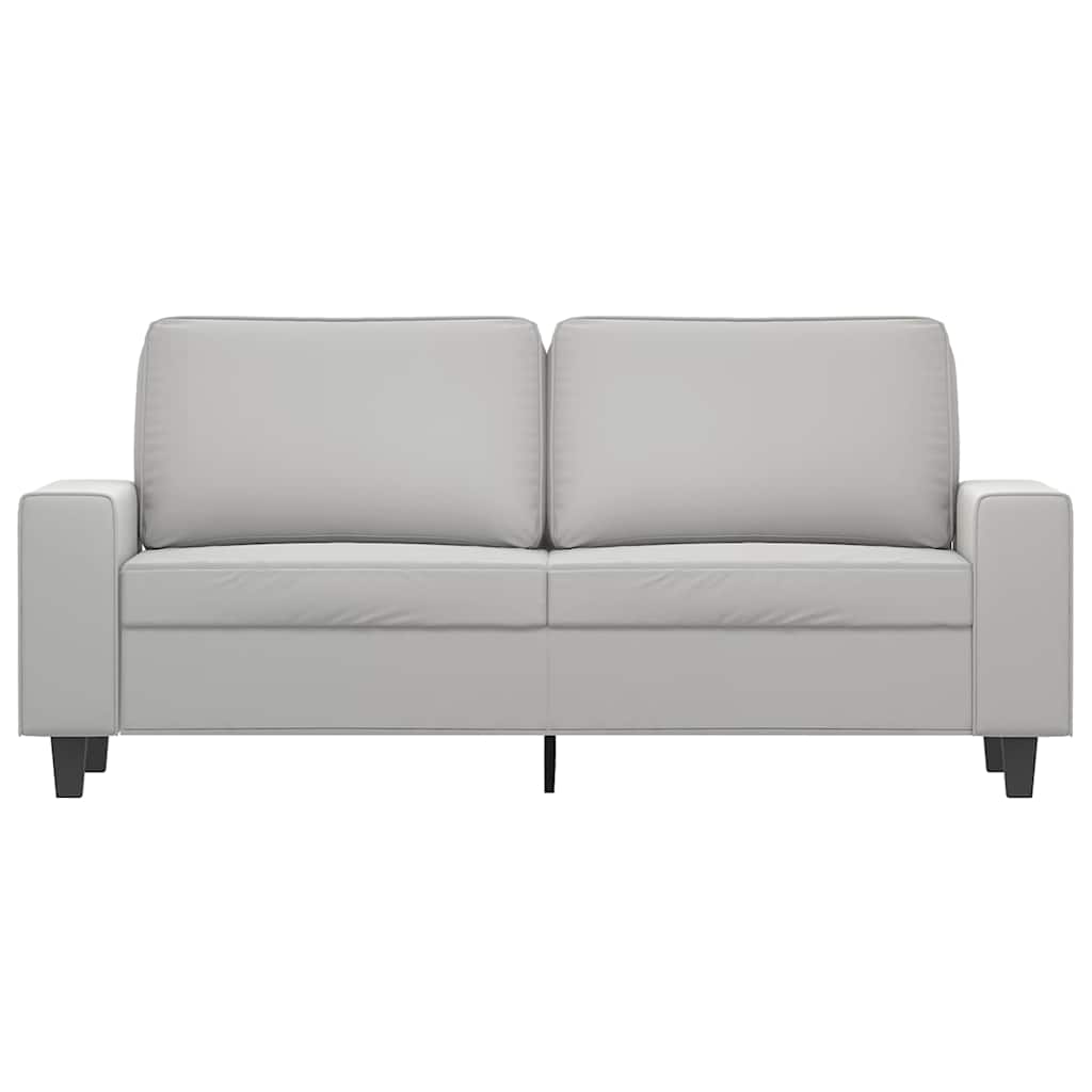 2-personers sofa 140 cm mikrofiberstof lysegrå