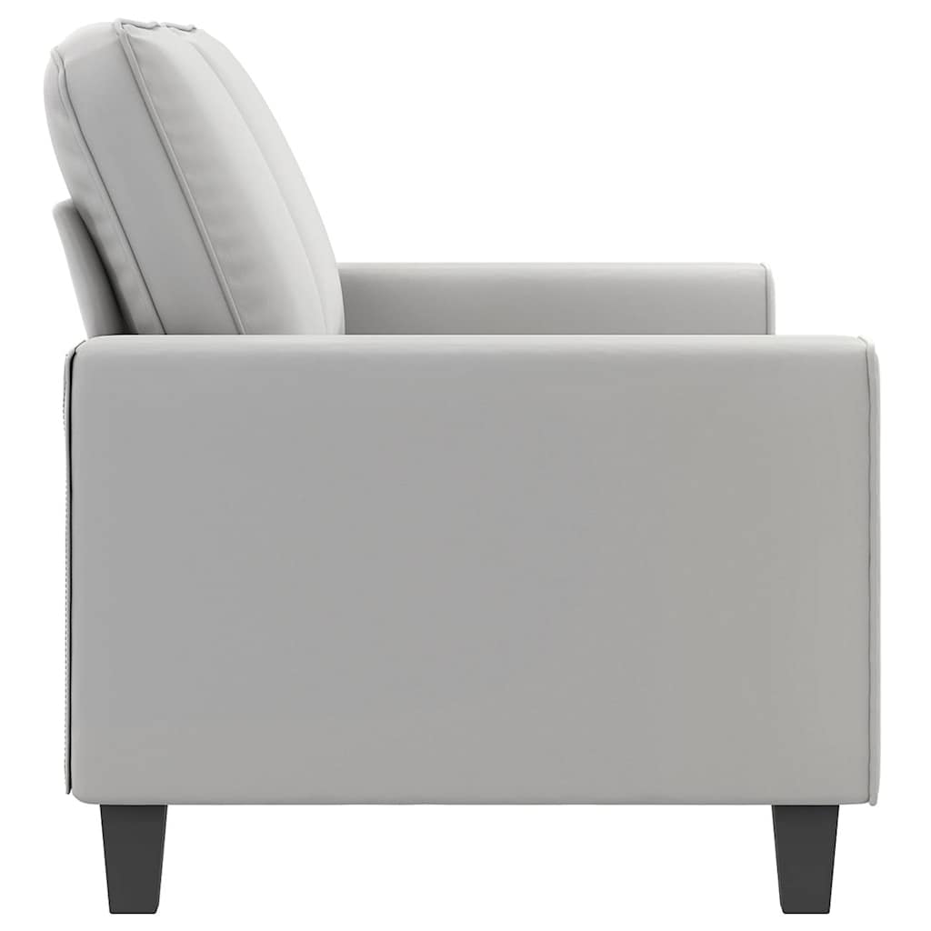 2-personers sofa 140 cm mikrofiberstof lysegrå