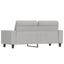 2-personers sofa 140 cm mikrofiberstof lysegrå