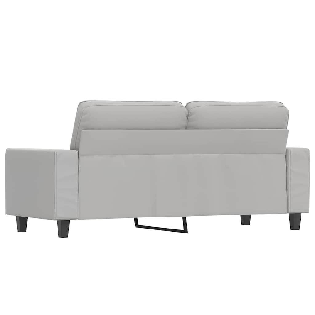 2-personers sofa 140 cm mikrofiberstof lysegrå