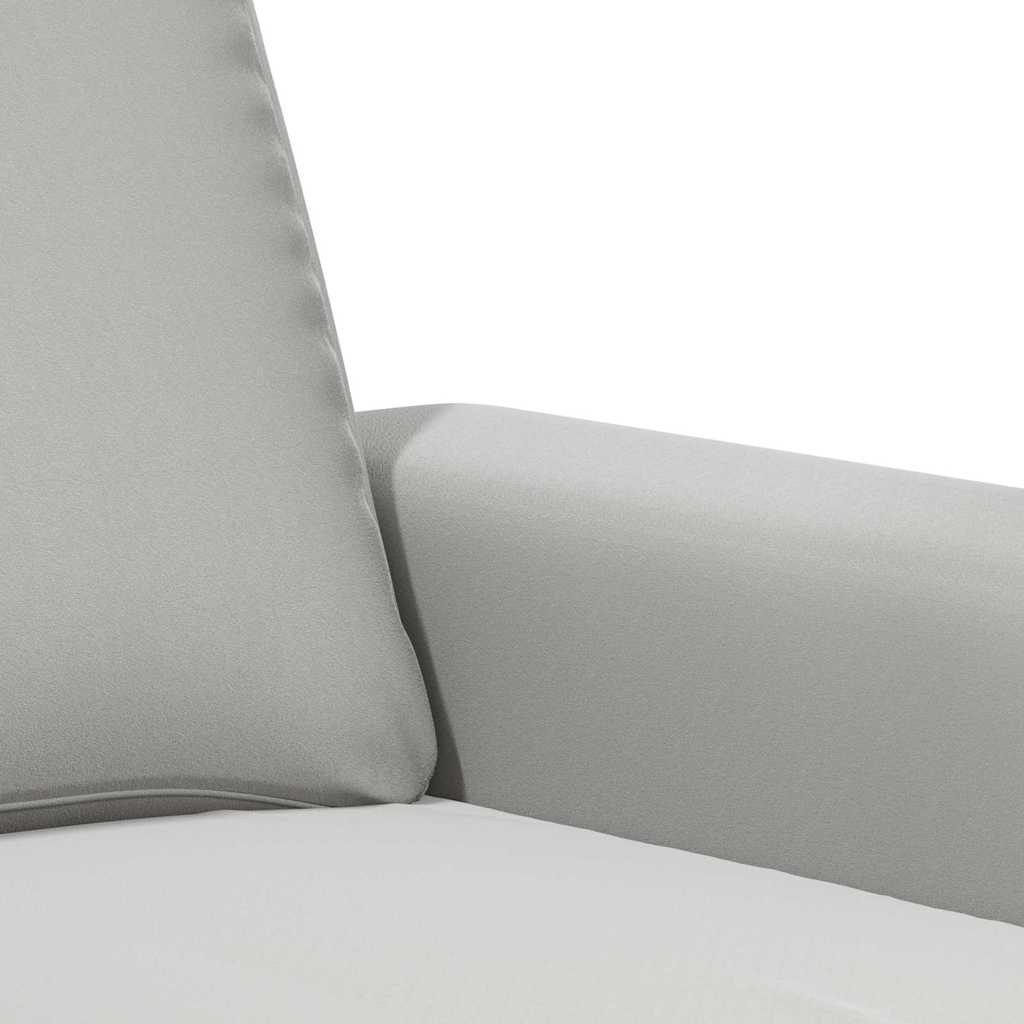 2-personers sofa 140 cm mikrofiberstof lysegrå