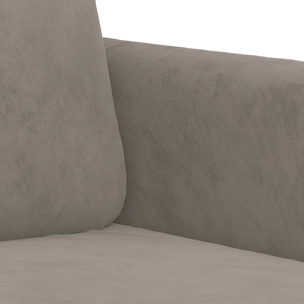 2-personers sofa 120 cm velour lysegrå