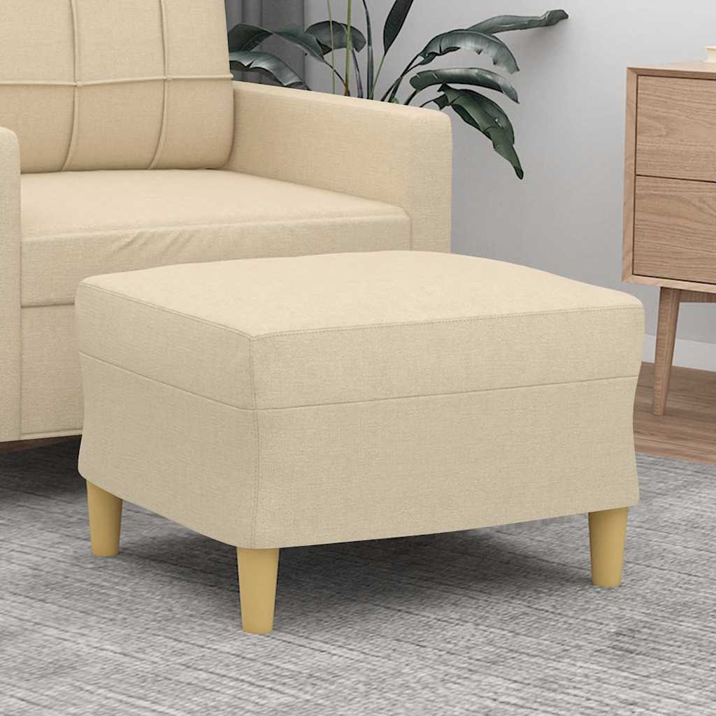 fodskammel 60x50x41 cm stof cremefarvet