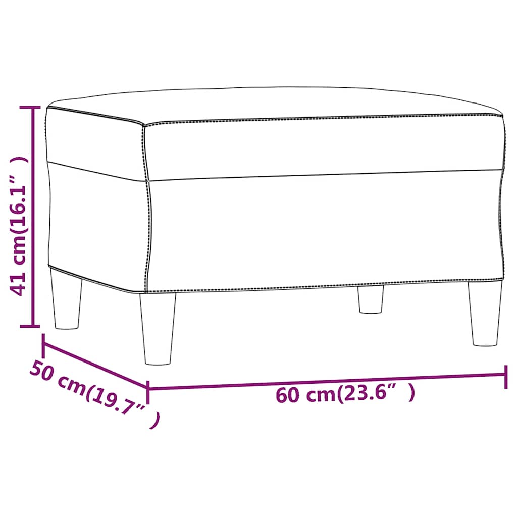 fodskammel 60x50x41 cm stof brun