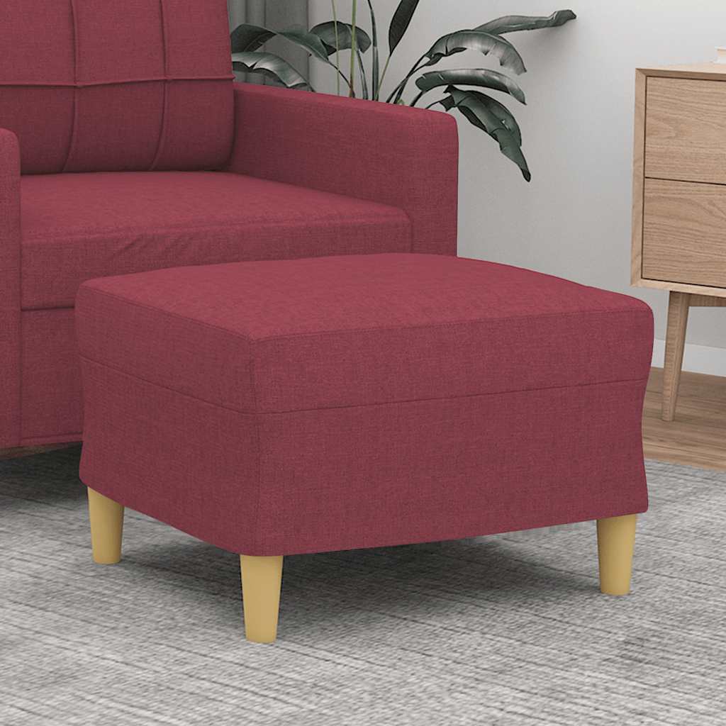 fodskammel 60x50x41 cm stof vinrød