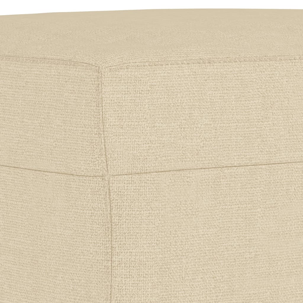 fodskammel 70x55x41 cm stof cremefarvet