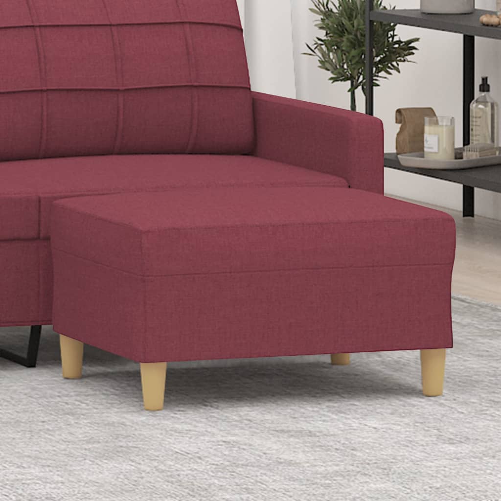 fodskammel 70x55x41 cm stof vinrød