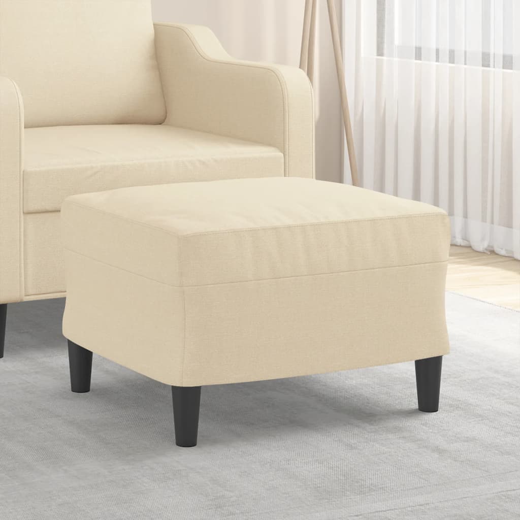 fodskammel 60x50x41 cm stof cremefarvet