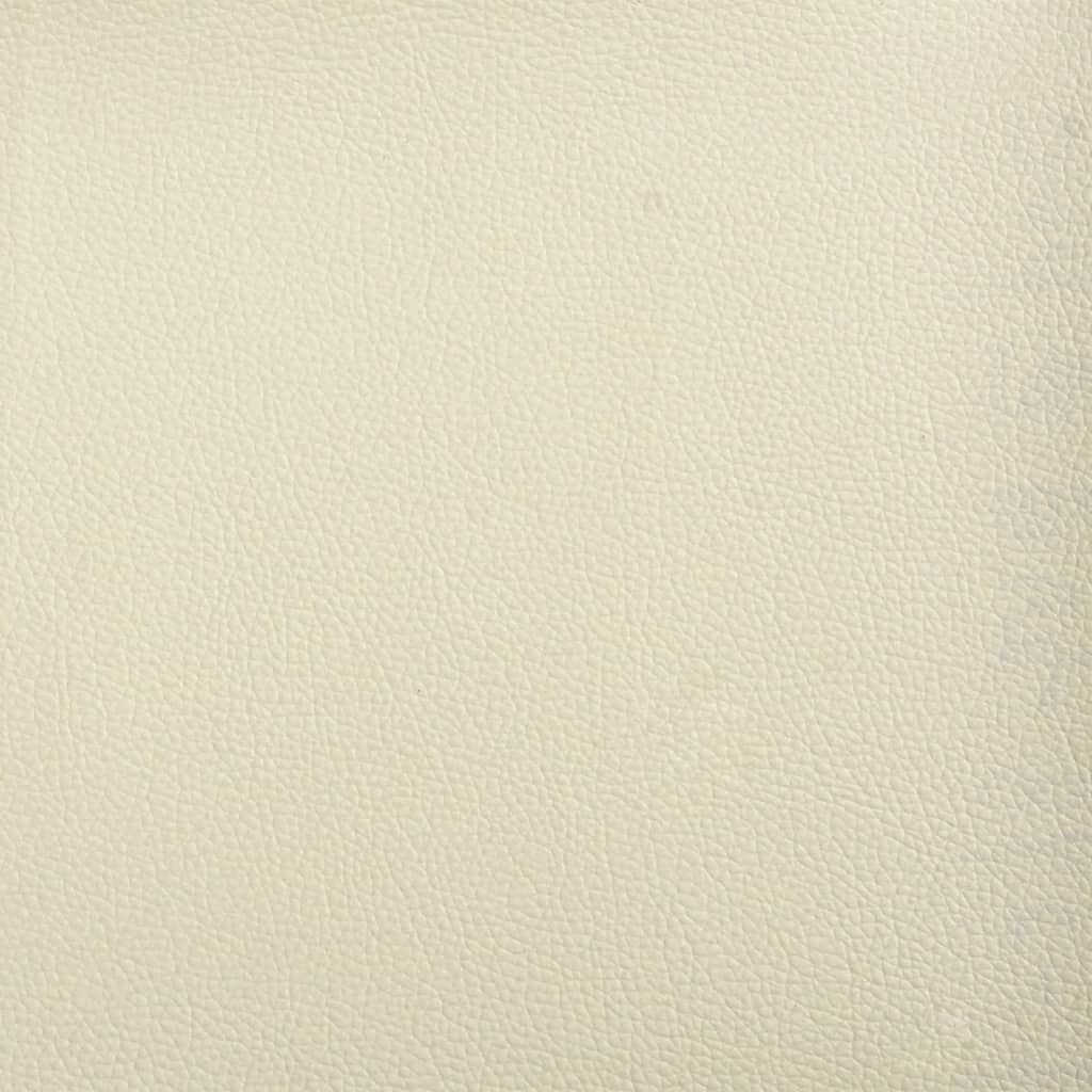 fodskammel 60x50x41 cm kunstlæder cremefarvet