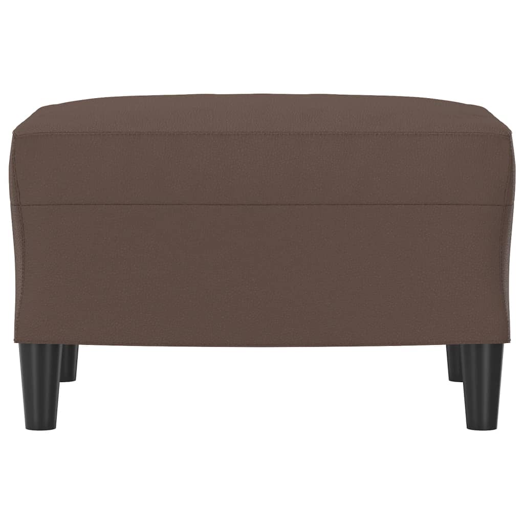 fodskammel 60x50x41 cm kunstlæder brun