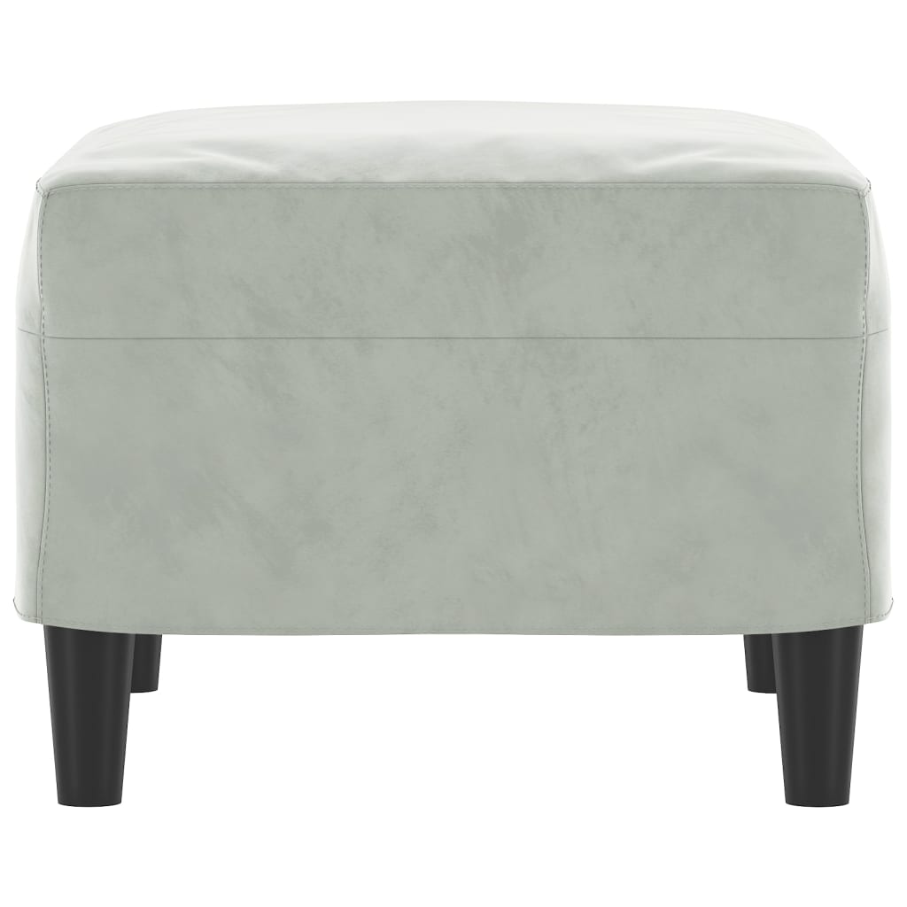 fodskammel 60x50x41 cm velour lysegrå
